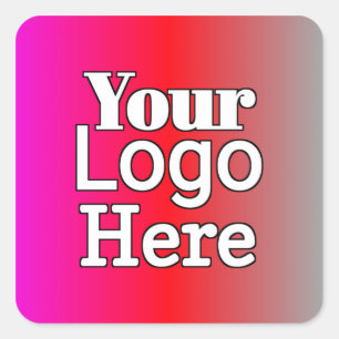 Sticker Carré Votre logo ici – Entreprise personnalisée