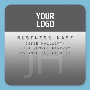 Sticker Carré Votre logo, nom commercial et monogramme