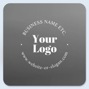 Sticker Carré Votre logo ou conception d'entreprise & texte modi