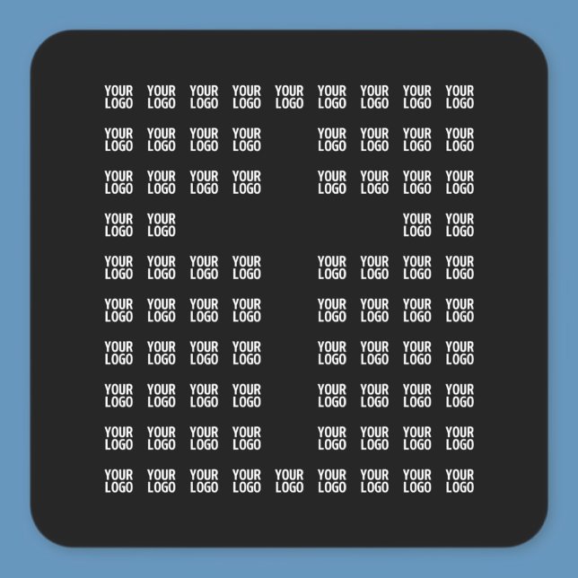 Sticker Carré Votre logo ou image téléchargée | Motif croisé (Créateur téléchargé)