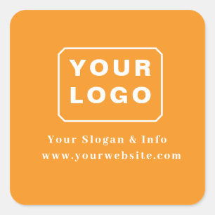 Sticker Carré Votre logo personnalisé stylé minimaliste logo d'e