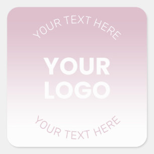 Sticker Carré Votre Logo Simple Moderne Ombre Lavande Poussiér
