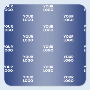 Sticker Carré Votre logo simple répétitif dégradé bleu marine