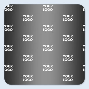 Sticker Carré Votre logo simple répétitif Dégradé noir et gris