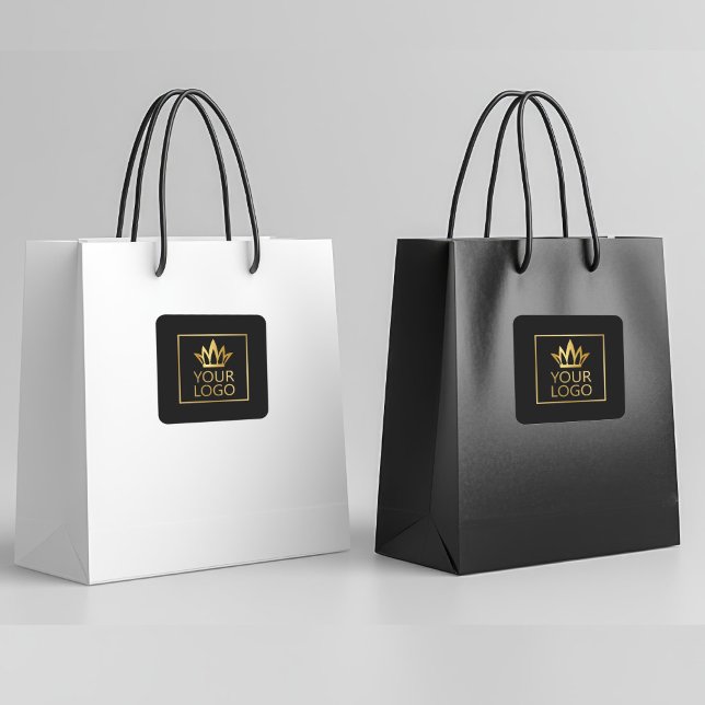 Sticker Carré Votre logo sur un Arrière - plan couleur (Créateur téléchargé)