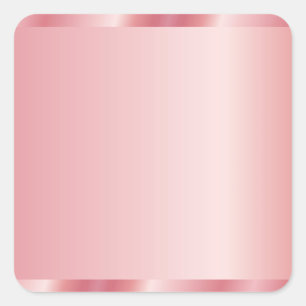 Sticker Carré Votre logo texte QR Code Rose Gold Blank Modèle
