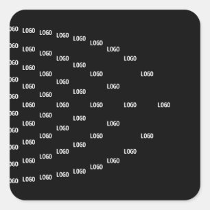 Sticker Carré Votre Motif d'arche unique Logo   Noir (modifiable