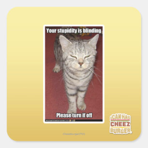Sticker Carré Votre stupidité aveugle 2