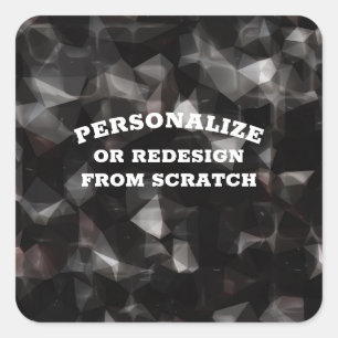 Sticker Carré Votre Texte ou Conception Ici - Créer un Personnal