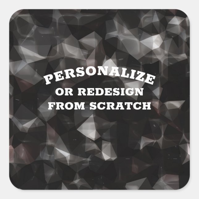 Sticker Carré Votre Texte ou Conception Ici - Créer un Personnal (Devant)