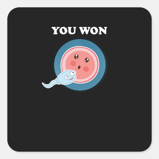 Sticker Carré Vous avez gagné l'Embryologie Humaine Evolution Sc (Devant)