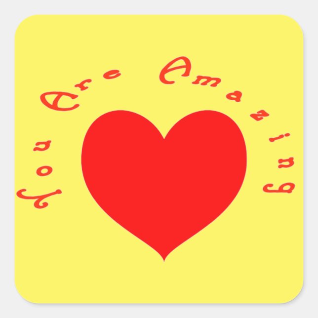 Sticker Carré Vous êtes extraordinaire ! (Devant)