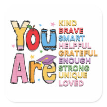 Vous Êtes Positive Affirmations Colorée