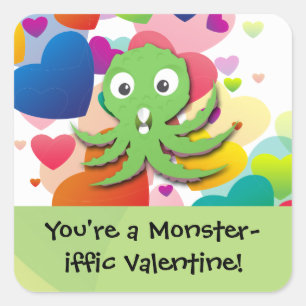 Sticker Carré Vous êtes un Monster-iffic Valentine