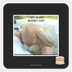 Sticker Carré Vous faites le lapin pleurer