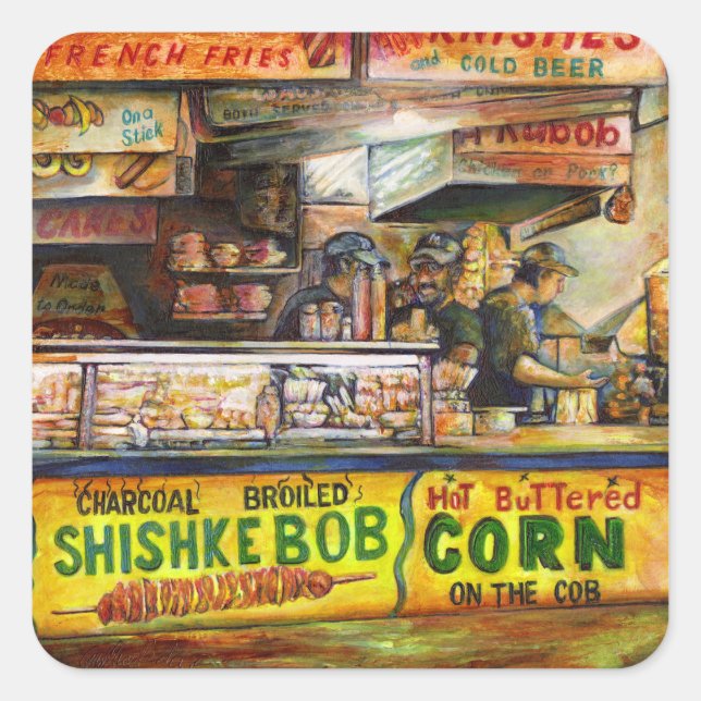 Sticker Carré Vous ne pouvez pas rivaliser avec cela (Devant)