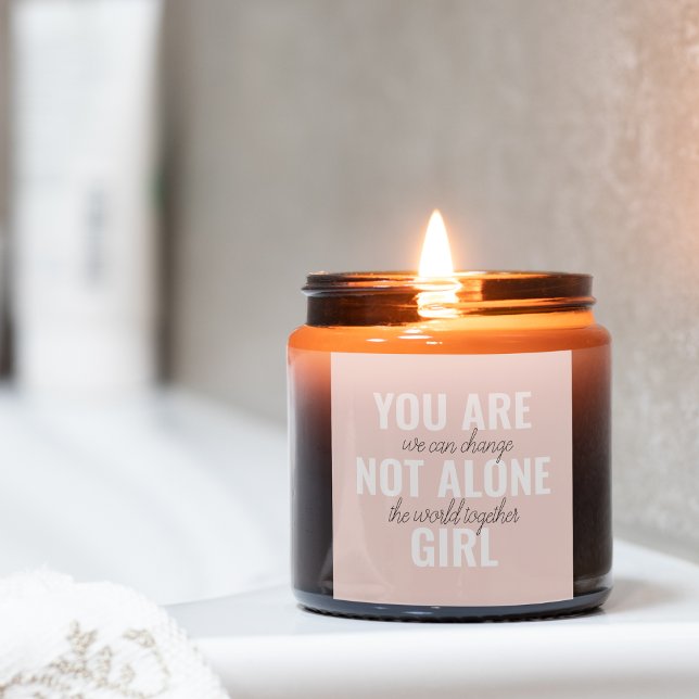 Sticker Carré Vous N'Êtes Pas Une Seule Fille Citation De Motiva (Créateur téléchargé)