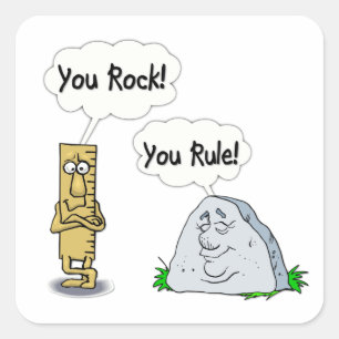 Sticker Carré Vous, Rocher, Vous Réglez