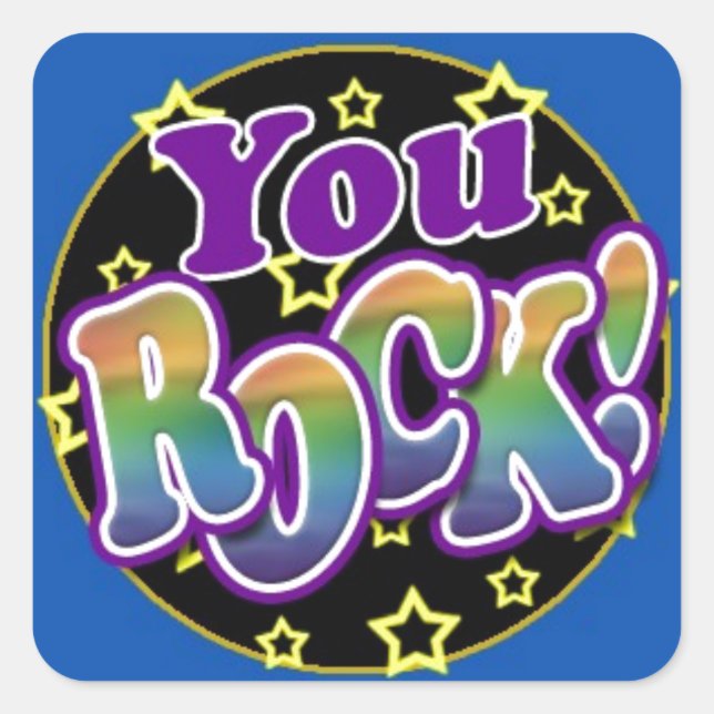 Sticker Carré Vous, Rock ! (Devant)