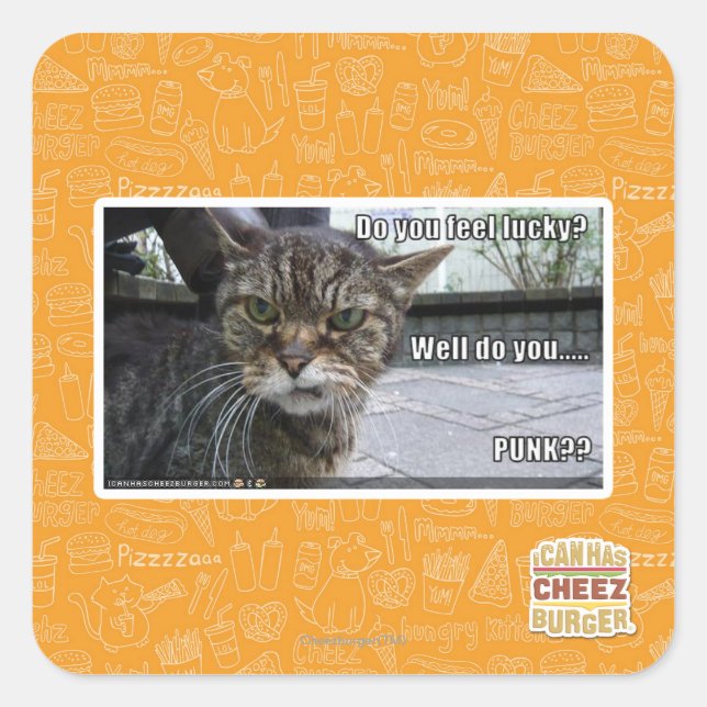 Sticker Carré Vous sentez-vous chanceux ? (Devant)