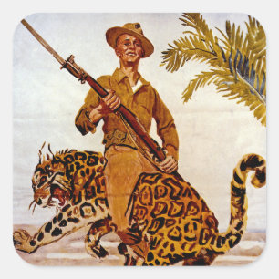 Sticker Carré Voyage ? Aventure ? Rejoignez les Marines !