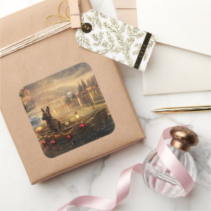 Sticker Carré Voyage de Noël de Malinoi en Belgique