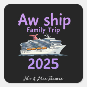 Sticker Carré Voyage en famille de bateau Aw 2025 Ultimate Cruis