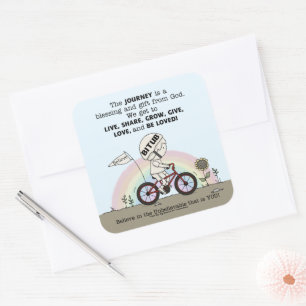 Sticker Carré Voyage est un cadeau