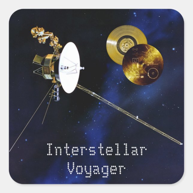 Sticker Carré Voyager interstellaire (Devant)