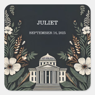 Sticker Carré Vraiment engager les années 70 80s Courthouse Fête