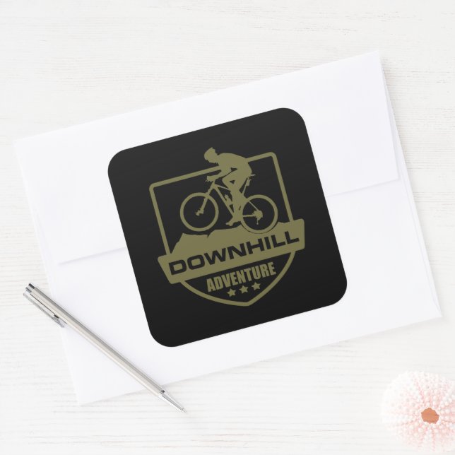 Sticker Carré VTT Downhill mtb (Enveloppe)