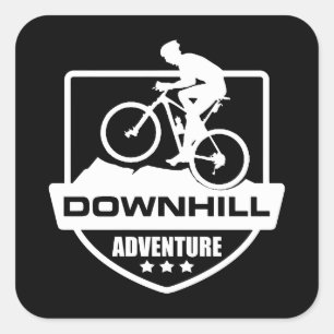 Sticker Carré Vtt Downhill Vélo de Montagne