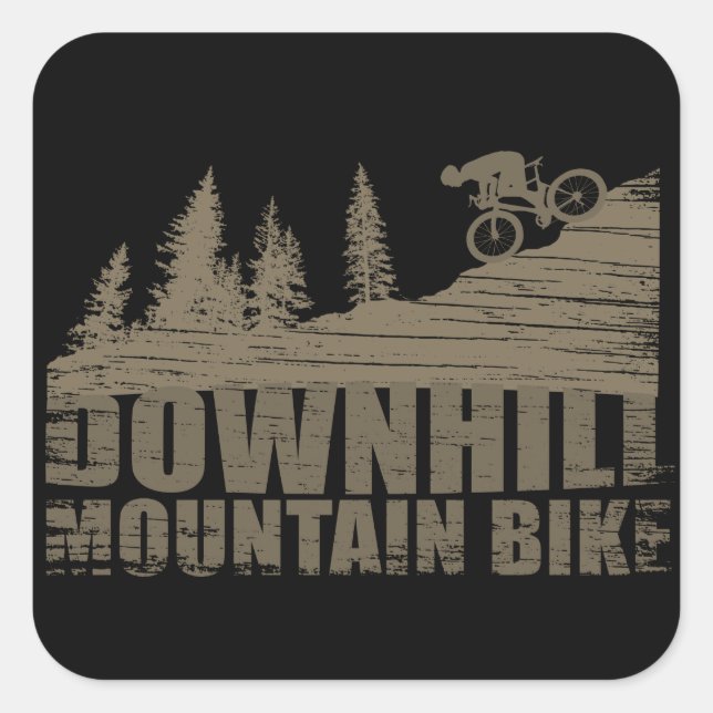 Sticker Carré VTT Downhill Vélos de Montagne (Devant)