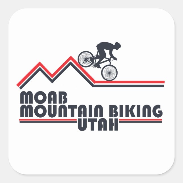 Sticker Carré Vtt Moab Vélo Tout Terrain (Devant)