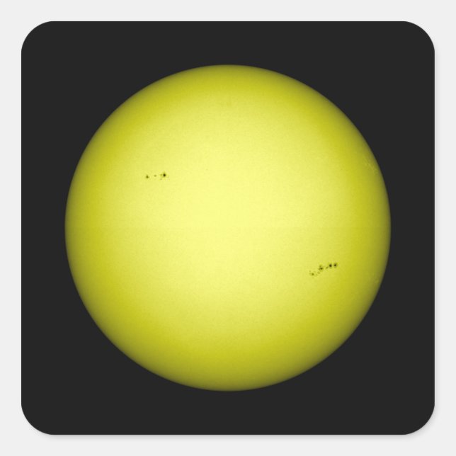 Sticker Carré Vue complète du soleil (Devant)