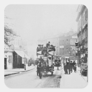 Sticker Carré Vue de Church Street, Kensington c.1906
