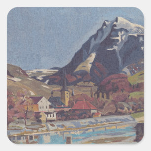 Sticker Carré Vue de Dolný Kubín par Arnold Peter Weisz