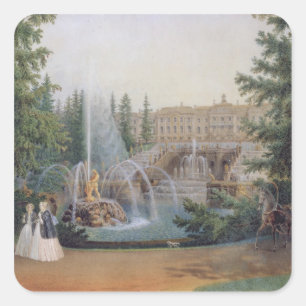 Sticker Carré Vue de la Cascade de Marly