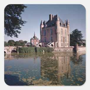 Sticker Carré Vue de la conservation du château, établie 1355-