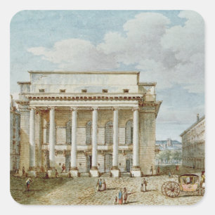 Sticker Carré Vue de la façade du théâtre Italien