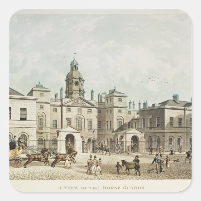Sticker Carré Vue des Horse Guards de Whitehall (Devant)