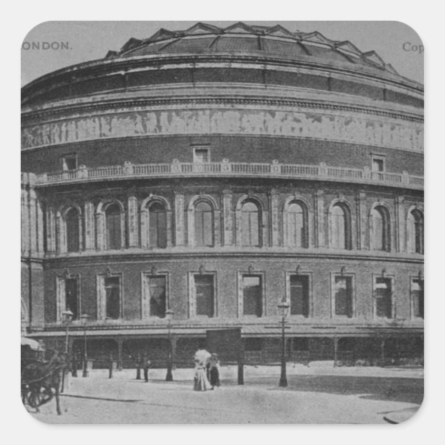 Sticker Carré Vue du Albert Hall, vers 1900 (Devant)