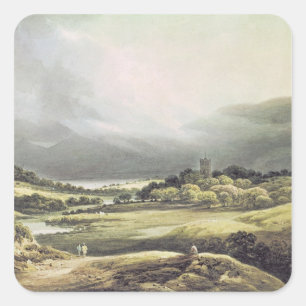 Sticker Carré Vue du château de Dunloe, Killarney, 1805