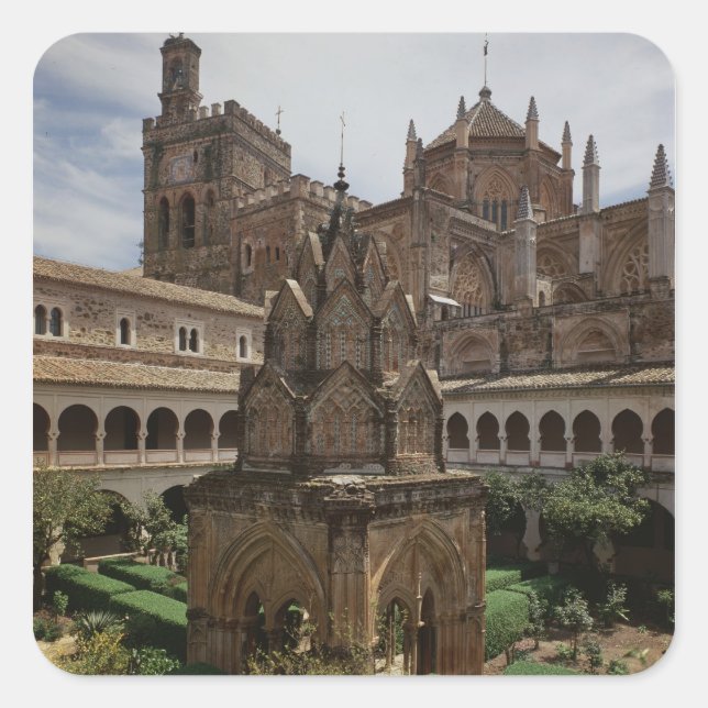 Sticker Carré Vue du cloître mudéjar (Devant)