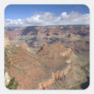 Sticker Carré Vue du Grand Canyon, Arizona, depuis le bord sud,
