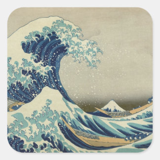 Sticker Carré Vue du mont Fuji 01