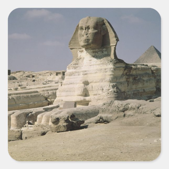 Sticker Carré Vue du nord-est du Sphinx (Devant)