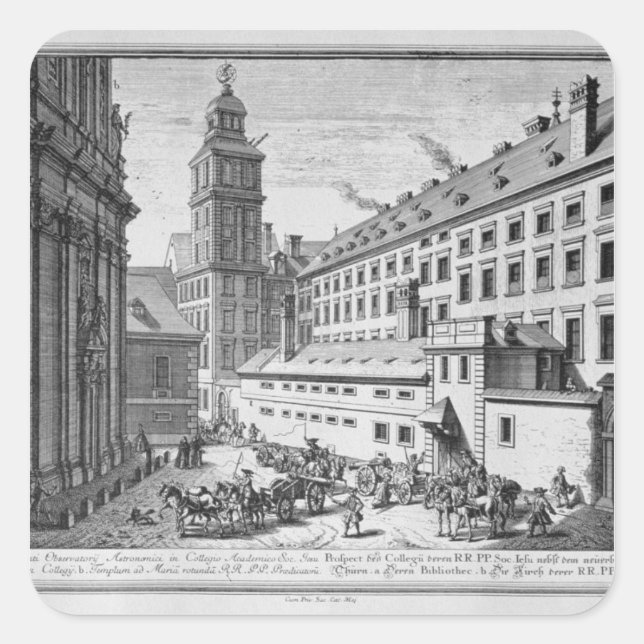 Sticker Carré Vue du nouvel observatoire des Jésuites (Devant)