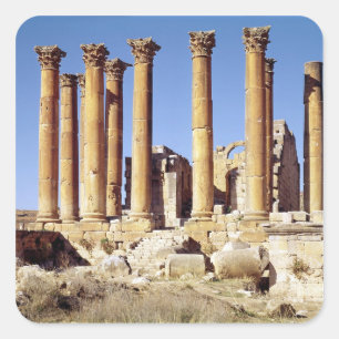 Sticker Carré Vue du temple d'Artémis, ANNONCE c.386 construite
