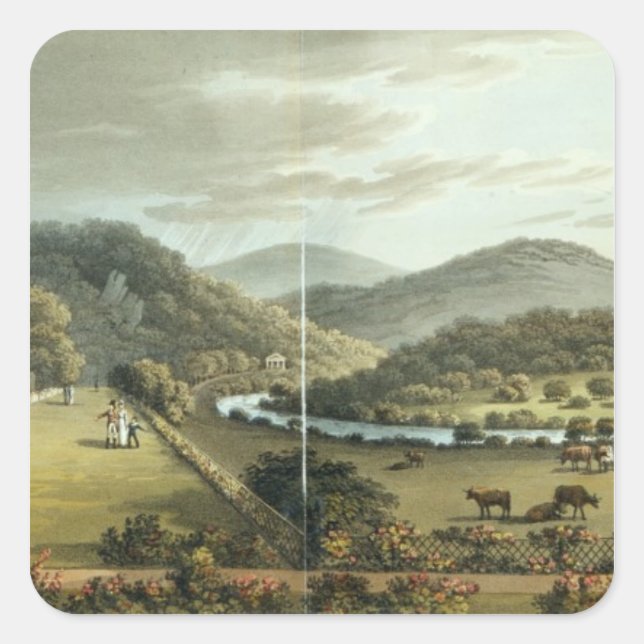 Sticker Carré Vue générale des frontières sud et est de (Devant)